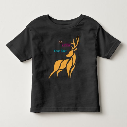 T-shirt Pour Les Tous Petits Mr. Deer Graphic – Rustic Woodland Style (Devant)