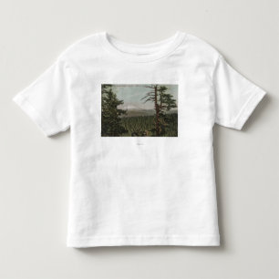 T-shirt Pour Les Tous Petits Mt. Capot, Orégon - vue de montagne d'éloigné