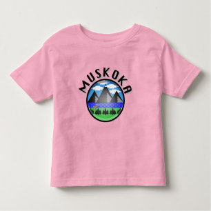 T-shirt Pour Les Tous Petits Muskoka Design (Version 2) - Toddler Fine Jersey T