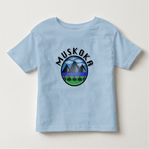 T-shirt Pour Les Tous Petits Muskoka Design (Version 2) - Toddler Fine Jersey T