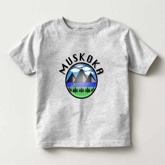 T-shirt Pour Les Tous Petits Muskoka Design (Version 2) - Toddler Fine Jersey T (Devant)