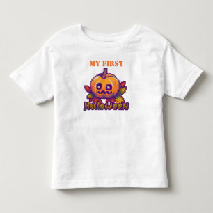 T-shirt Pour Les Tous Petits My first Halloween pixel art