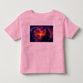 T-shirt Pour Les Tous Petits Mystic Mermaid Wave Fantasy Sunset Ocean Art |
