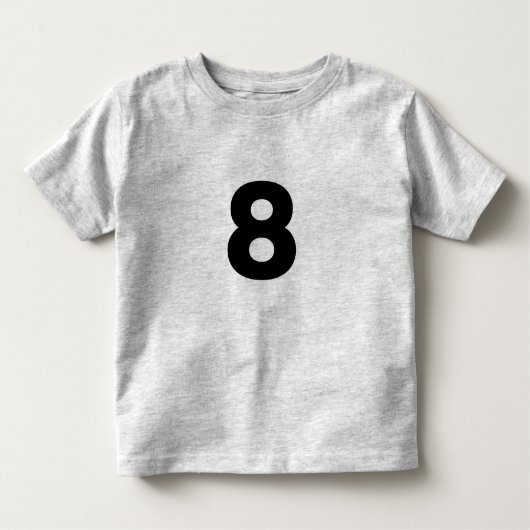 T-shirt Pour Les Tous Petits N 8, numéro huit 8 (Devant)