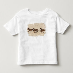 T-shirt Pour Les Tous Petits Namibie, Aus. Groupe de chevaux sauvages en train