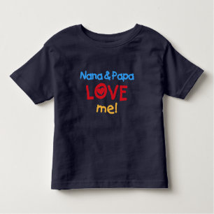 T-shirt Pour Les Tous Petits Nana et le papa m'aiment