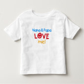 T-shirt Pour Les Tous Petits Nana et Papa m'aiment (Devant)