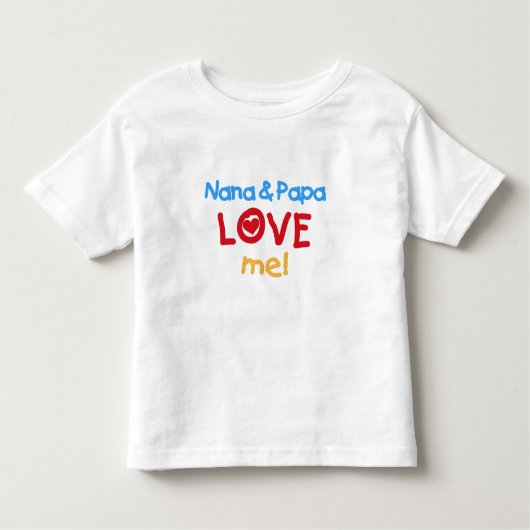 T-shirt Pour Les Tous Petits Nana et Papa m'aiment (Devant)