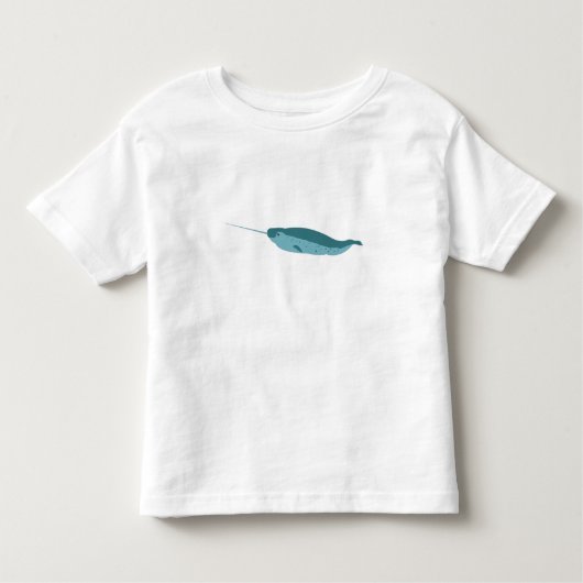 T-shirt Pour Les Tous Petits Narval dans l'océan bleu (Devant)