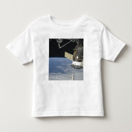 T-shirt Pour Les Tous Petits Navette spatiale Endeavor, un vaisseau Soyouz (Devant)