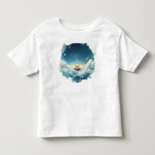 T-shirt Pour Les Tous Petits Naviguer sur la mer de nuages – Illustration surré