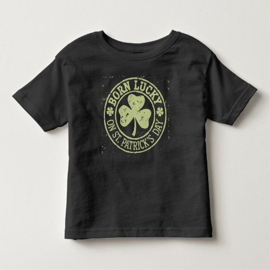 T-shirt Pour Les Tous Petits Né Lucky sur St Patrick's Day Irlandais Anniversai (Devant)