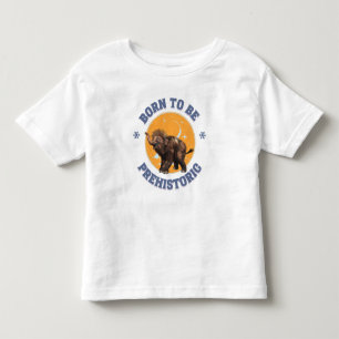 T-shirt Pour Les Tous Petits Né pour être préhistorique Mammoth laine Baby