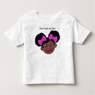 T-shirt Pour Les Tous Petits Ne touchez pas mes cheveux   Afro Puffs fille mign