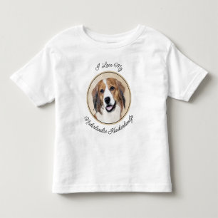 T-shirt Pour Les Tous Petits Nederlandse Kooikerhondje Peinture - Chien Art