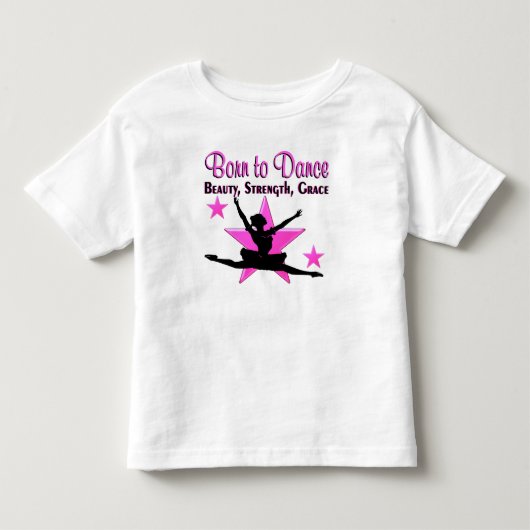 T-SHIRT POUR LES TOUS PETITS NÉE À LA DANSE (Devant)