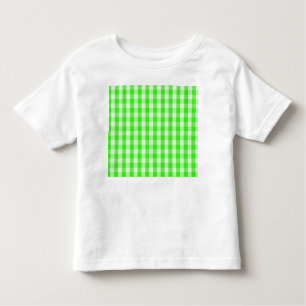 T-shirt Pour Les Tous Petits Neon Green En vichy Motif par Shirley Taylor