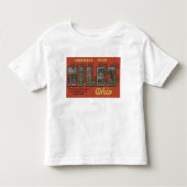 T-shirt Pour Les Tous Petits Niles, lettre ScenesNiles, OH d'OhioLarge (Devant)
