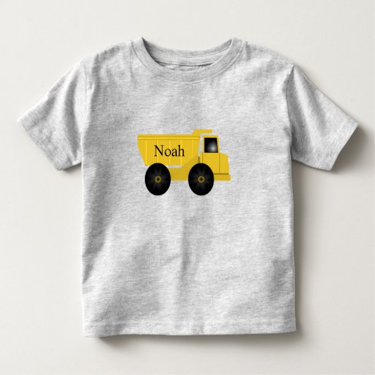 T-shirt Pour Les Tous Petits Noah Personalized Dump Truck (Devant)