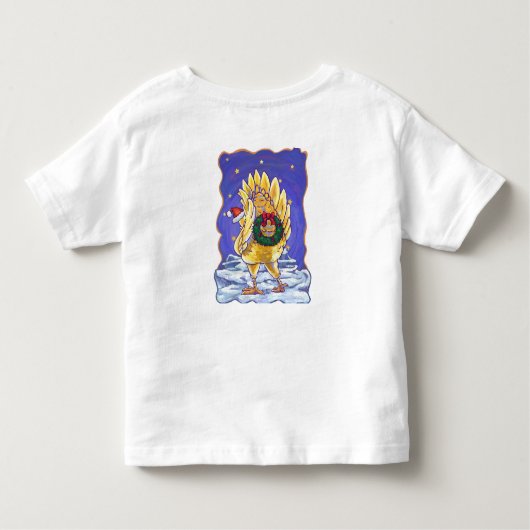 T-shirt Pour Les Tous Petits Noël au poulet (Dos)