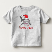 T-shirt Pour Les Tous Petits Noël aux requins père Noël Jaws (Devant)