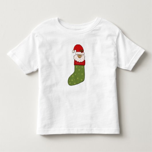 T-shirt Pour Les Tous Petits Noël dans la chaussette (Devant)