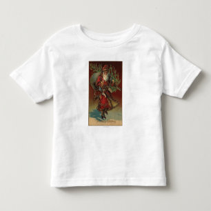 T-shirt Pour Les Tous Petits Noël GreetingSanta avec des cadeaux # 2
