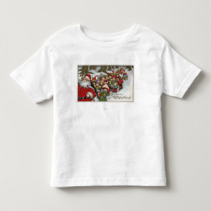 T-shirt Pour Les Tous Petits Noël GreetingSanta et aides
