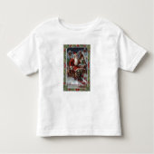 T-shirt Pour Les Tous Petits Noël GreetingSanta sur Sleigh (Devant)