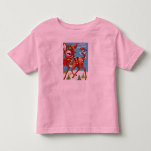 T-SHIRT POUR LES TOUS PETITS NOËL VINTAGE DE CERFS COMMUNS
