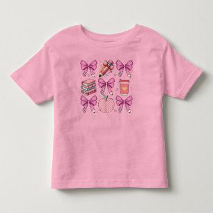 T-shirt Pour Les Tous Petits Nœuds roses Coquette personnalisés pour la rentrée