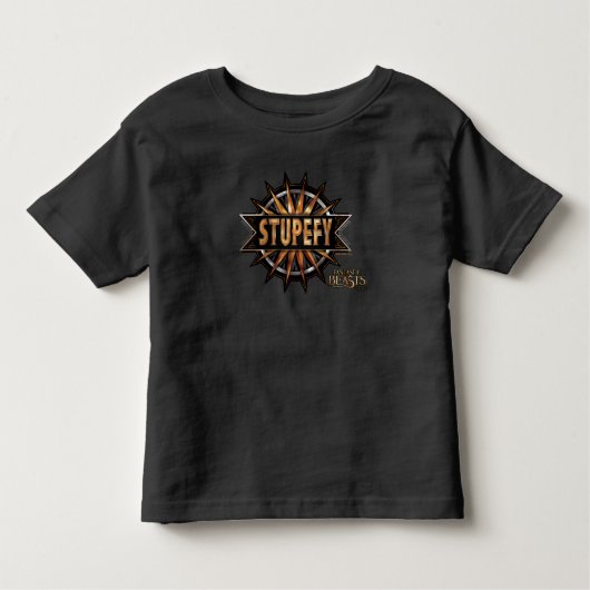 T-shirt Pour Les Tous Petits Noir & Or Stupefy Spell Graphisme (Devant)