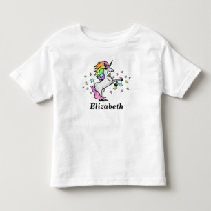 T-shirt Pour Les Tous Petits Nom adorable, arc-en-ciel et licorne