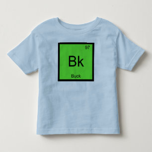T-shirt Pour Les Tous Petits Nom de Buck Élément de Chimie Tableau Périodique