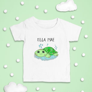 T-shirt Pour Les Tous Petits Nom de dessin personnalisé de la tortue mûre