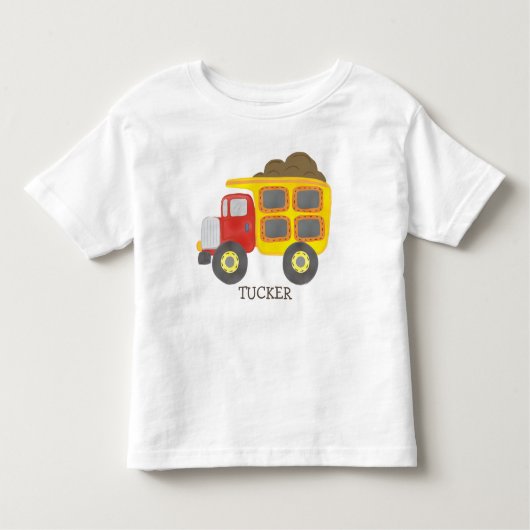 T-shirt Pour Les Tous Petits Nom du camion de pompage de construction (Devant)