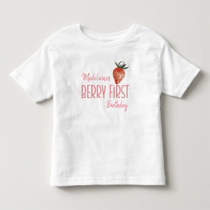 T-shirt Pour Les Tous Petits Nom fraise 1er Berry Premier anniversaire