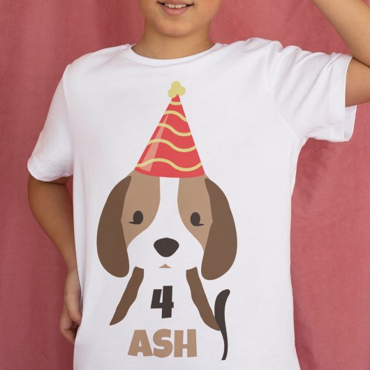 T-shirt Pour Les Tous Petits Nom mignon de chien pour enfants & âge Anniversair