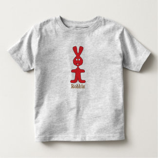 T-shirt Pour Les Tous Petits nom personnalisé lapin rouge