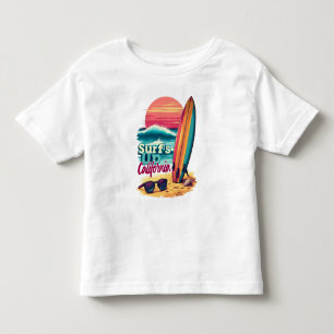T-shirt Pour Les Tous Petits Nom personnalisé / Texte Californie Surf