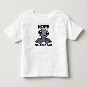 T-shirt Pour Les Tous Petits Nope ne s'en fiche toujours pas mignon robot indif