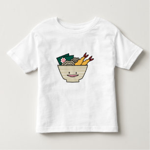 T-shirt Pour Les Tous Petits Nouilles de Japonais de crevette de nori de bol de