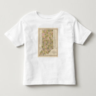 T-shirt Pour Les Tous Petits Nouvelle carte de l'Indiana