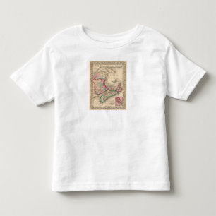 T-shirt Pour Les Tous Petits Nouvelle-Écosse, Nouveau-Brunswick, Carte par Mitc