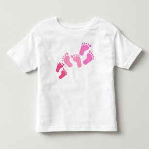 T-SHIRT POUR LES TOUS PETITS NUANCES DE ROSE PETITS PIEDS