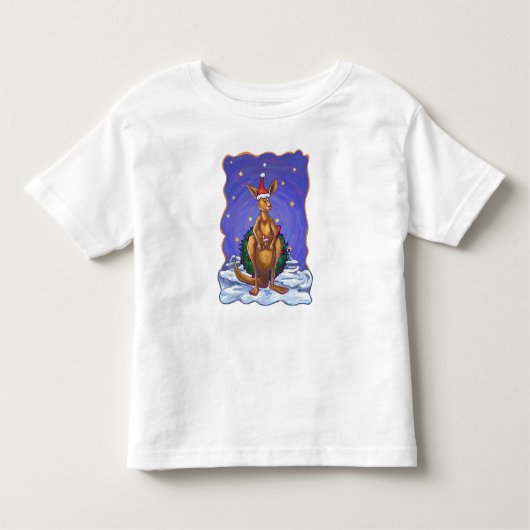 T-shirt Pour Les Tous Petits Nuit étoilée de Noël Kangaroo (Devant)