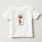 T-shirt Pour Les Tous Petits Numéro D'Âge D'Anniversaire Personnalisé, Balloons (Devant)