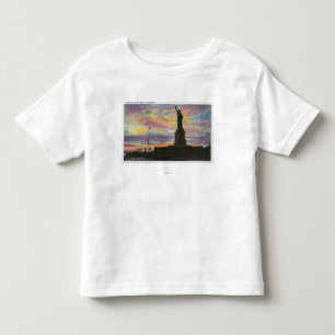 T-shirt Pour Les Tous Petits NYC, nouvelle vue de YorkSunrise de statue de la