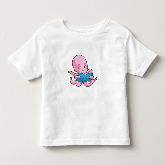 T-shirt Pour Les Tous Petits Octopus à la lecture d'un livre (Devant)