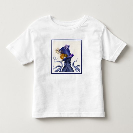 T-shirt Pour Les Tous Petits Octopus avec Casquette nautique (Devant)